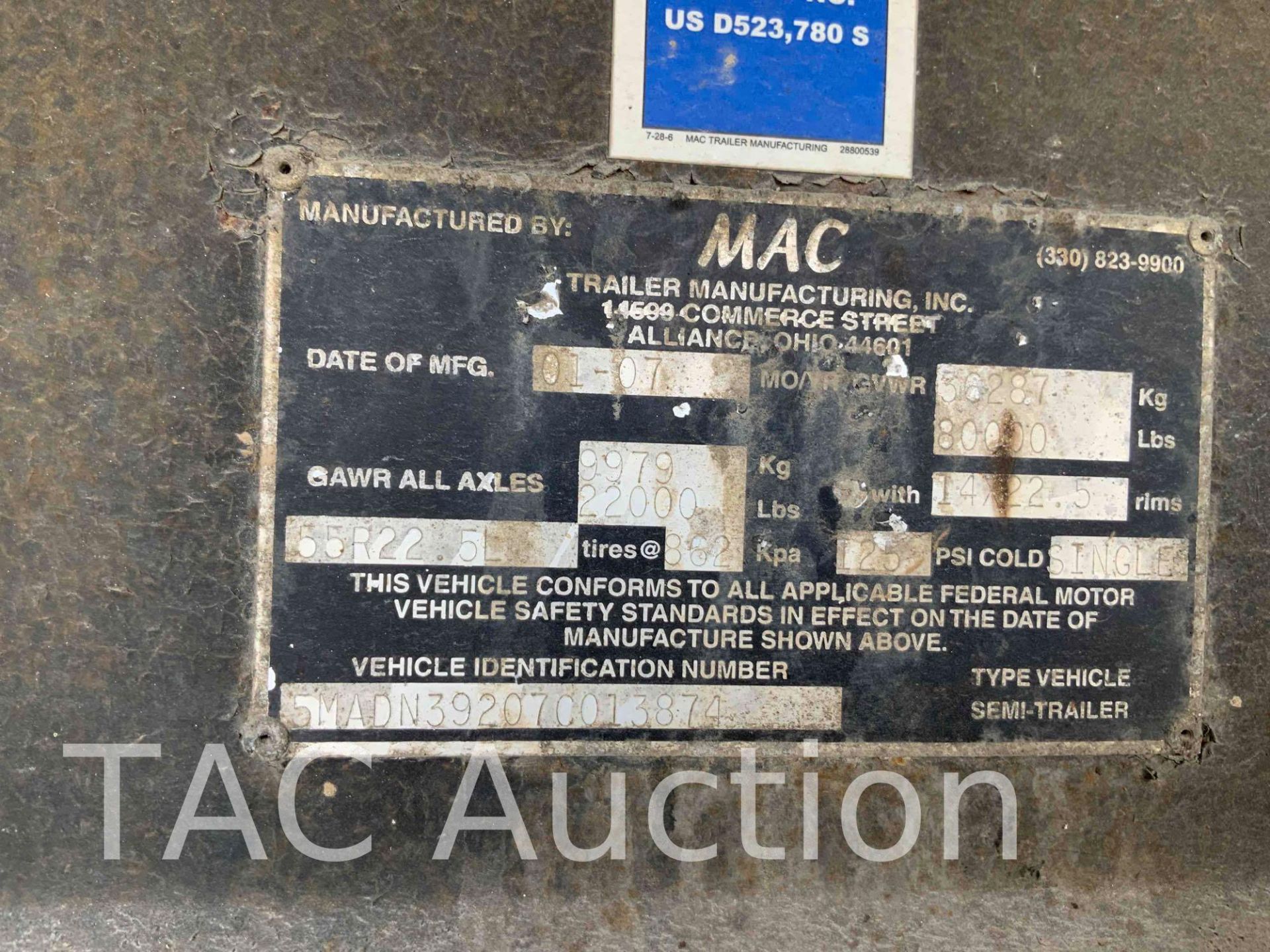 2007 MAC 39ft Steel End Dump Trailer - Image 25 of 25