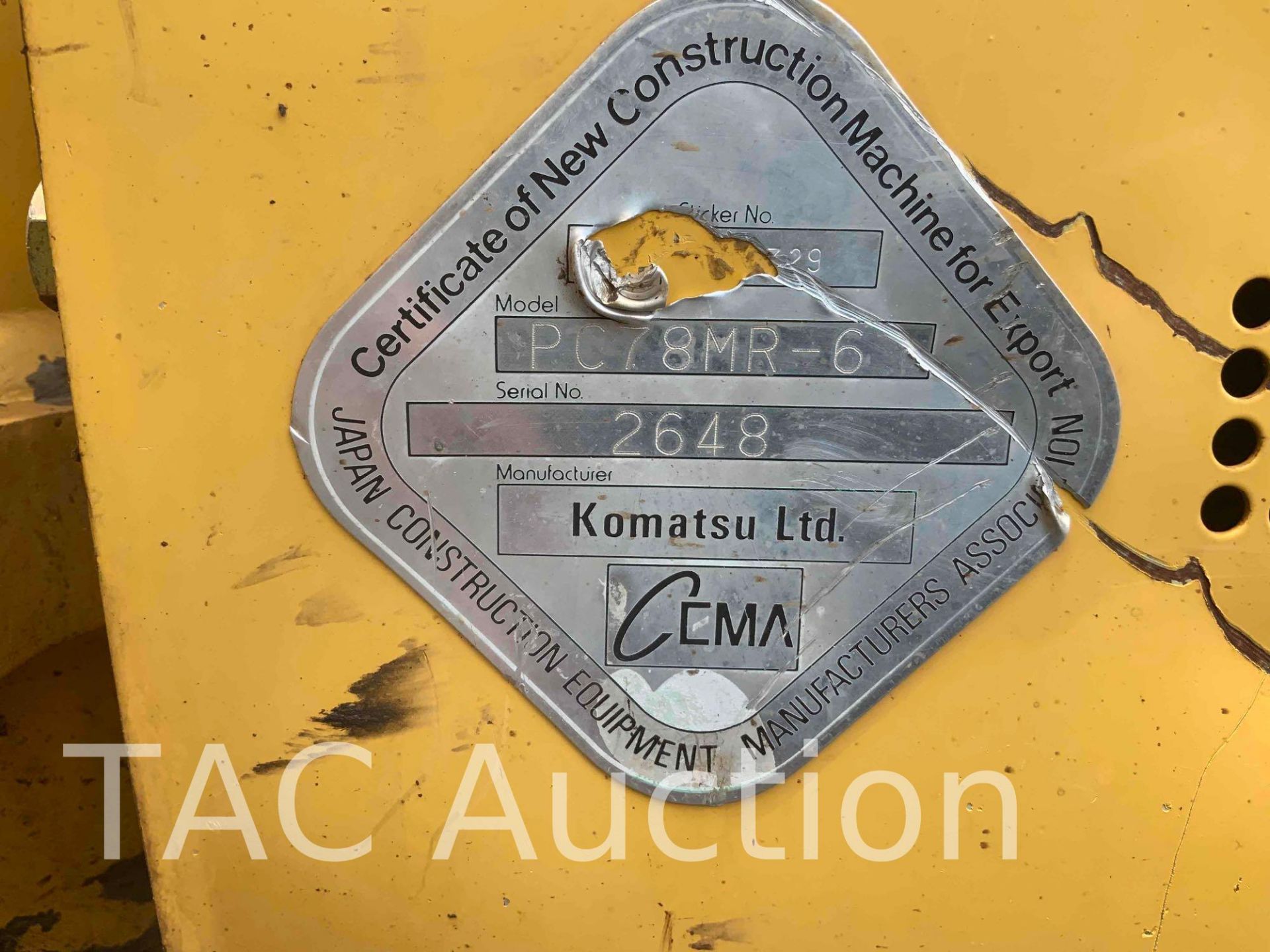 2006 Komatsu PC78MR-6 Mini Excavator - Image 42 of 42