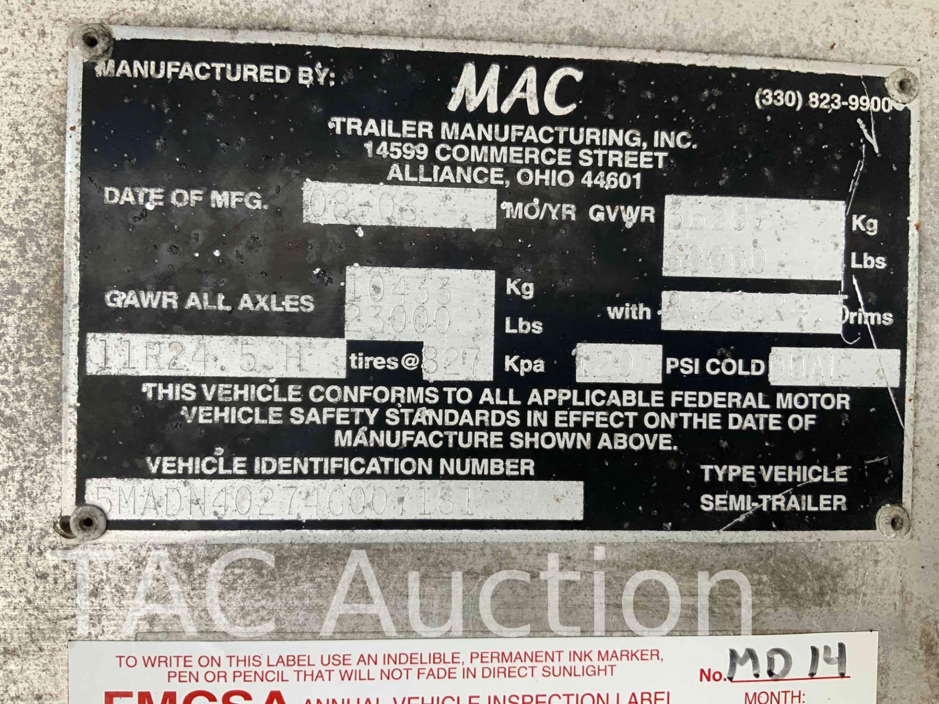 2004 MAC 40ft Aluminum Dump Trailer - Image 22 of 22