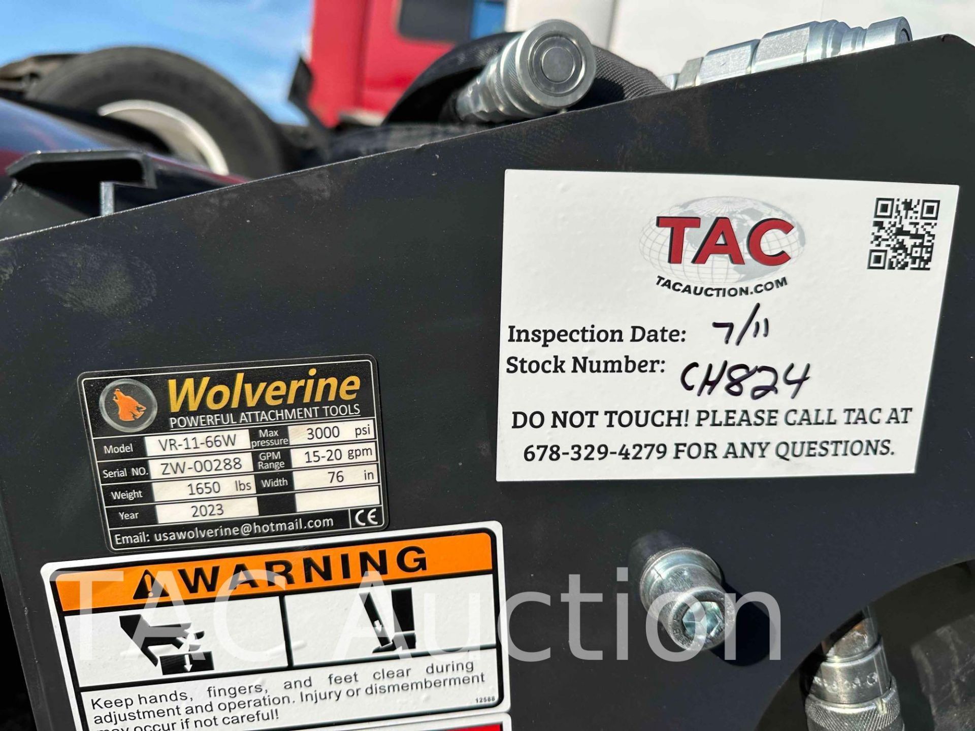 New 2023 Wolverine 76in Skid Steer Vibratory Roller Attachment - Image 4 of 4