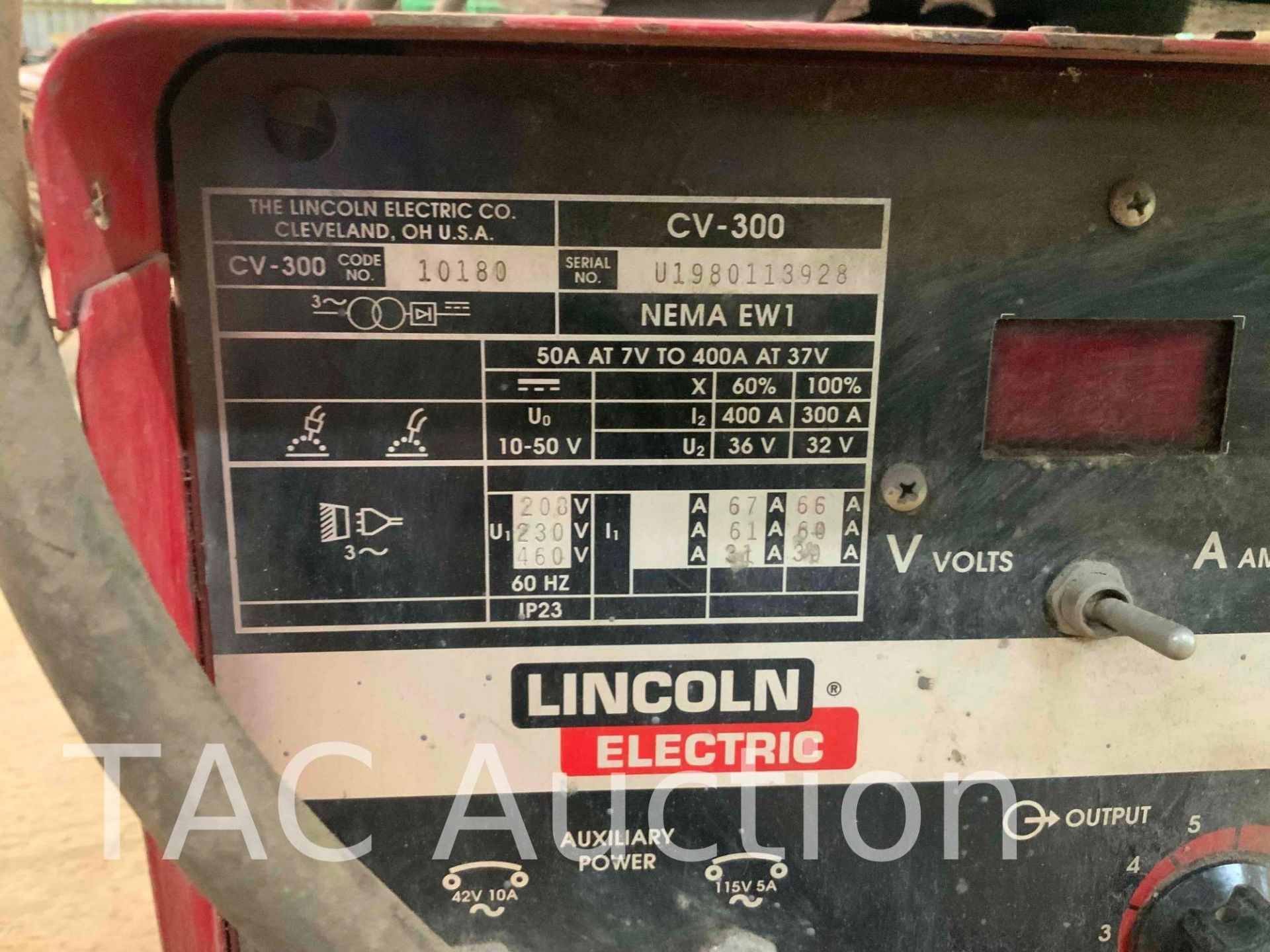 Lincoln Electric Idealarc CV-300 Welding Power Source - Image 4 of 5