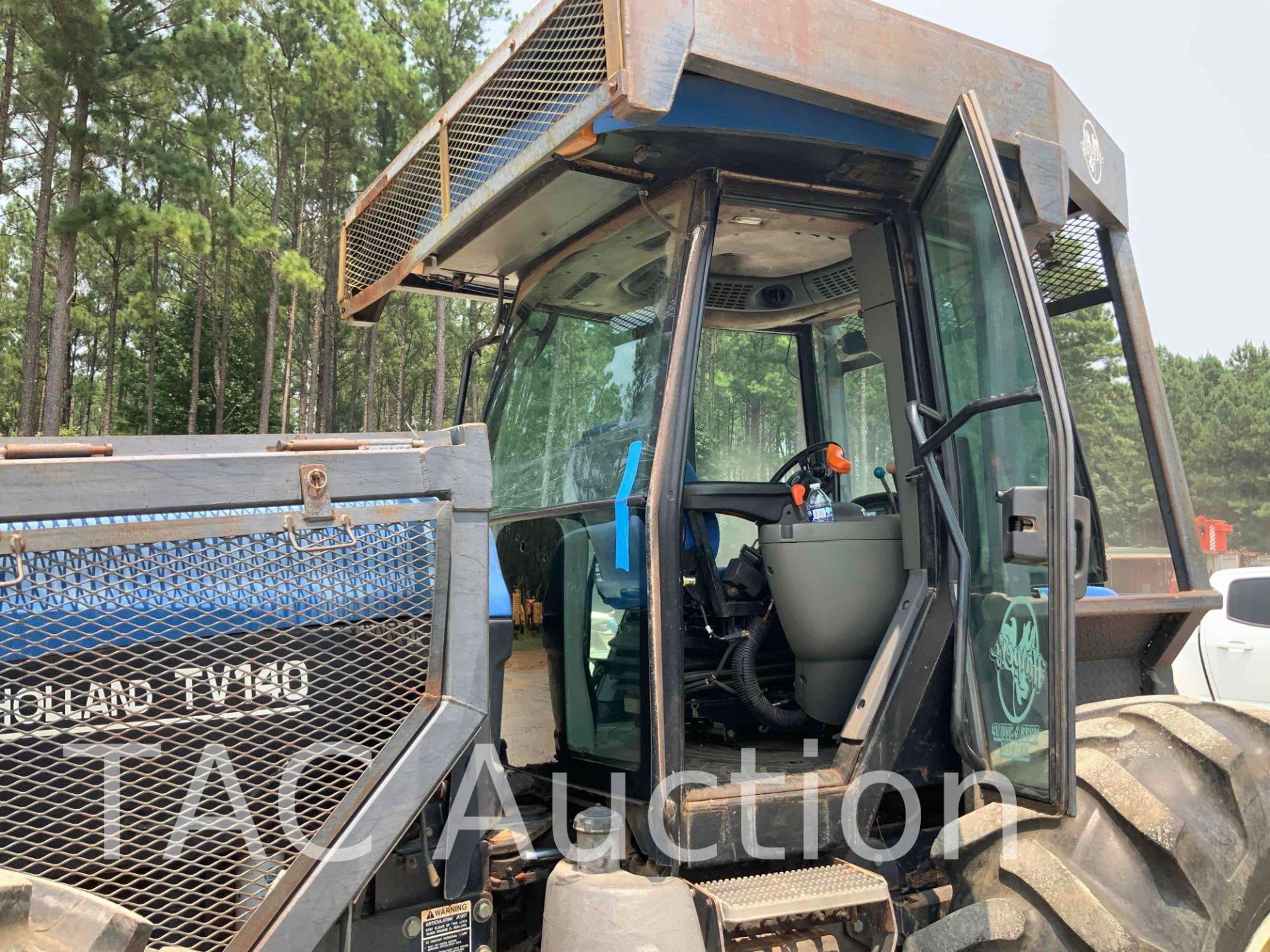 2002 New Holland TV140 4X4 Tractor W/ 10ft Brown Rotary Mower - Image 9 of 40