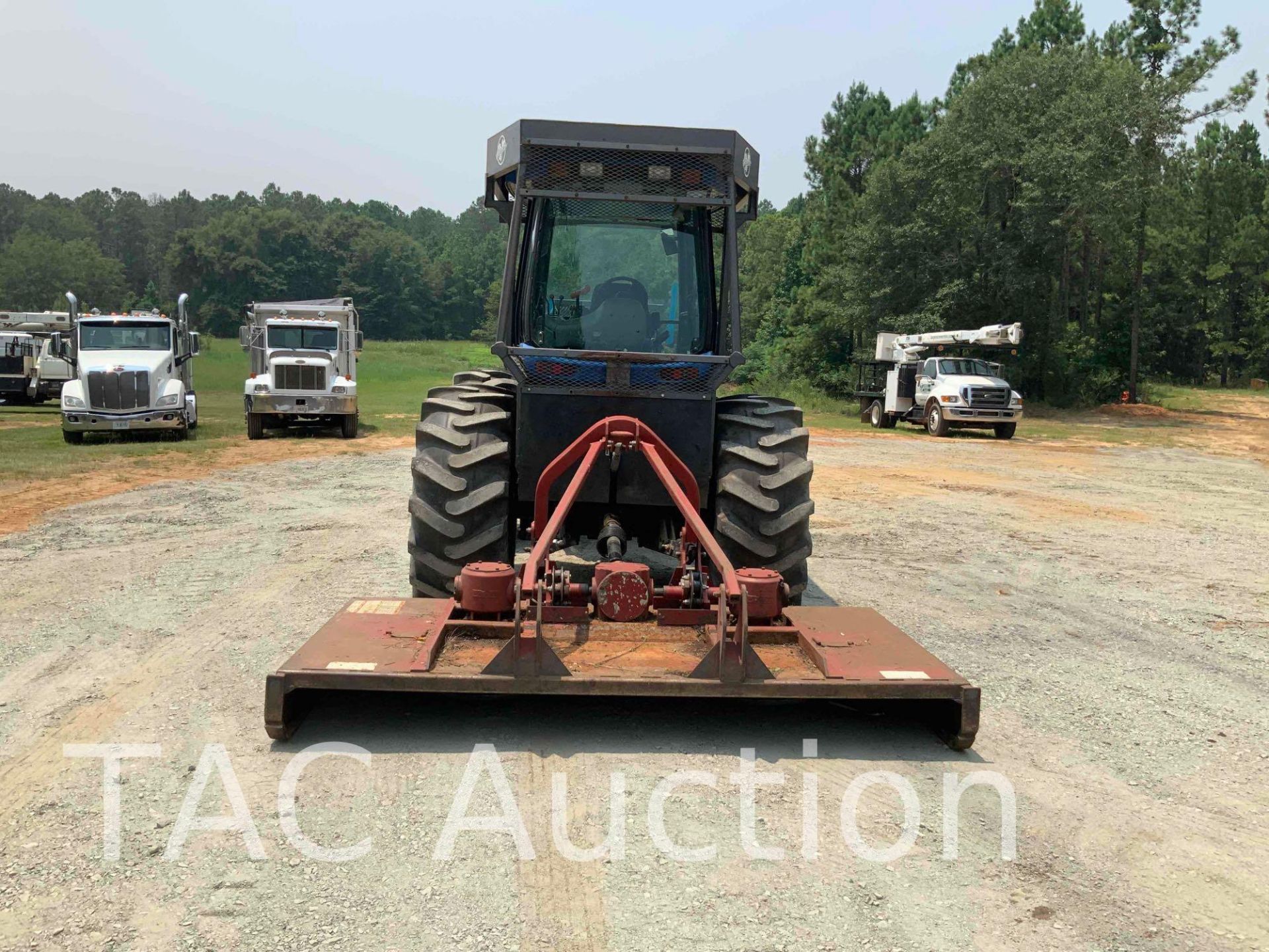 2002 New Holland TV140 4X4 Tractor W/ 10ft Brown Rotary Mower - Image 4 of 40