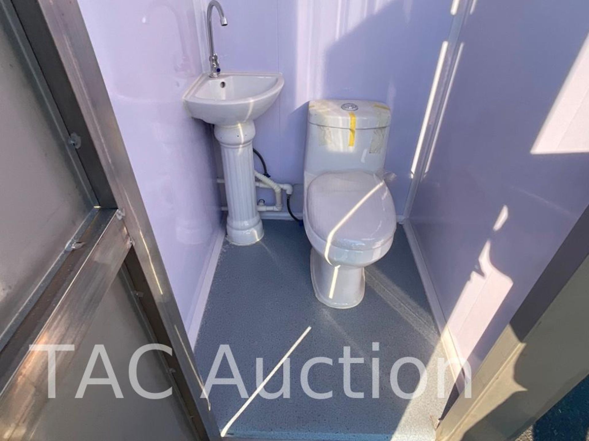 New Double Stall Unisex Porta Potty W/ Sink - Image 11 of 13