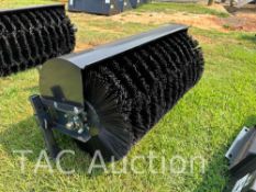 New 2023 Wolverine 48in Mini Skid Steer Hydraulic Angle Broom Attachment