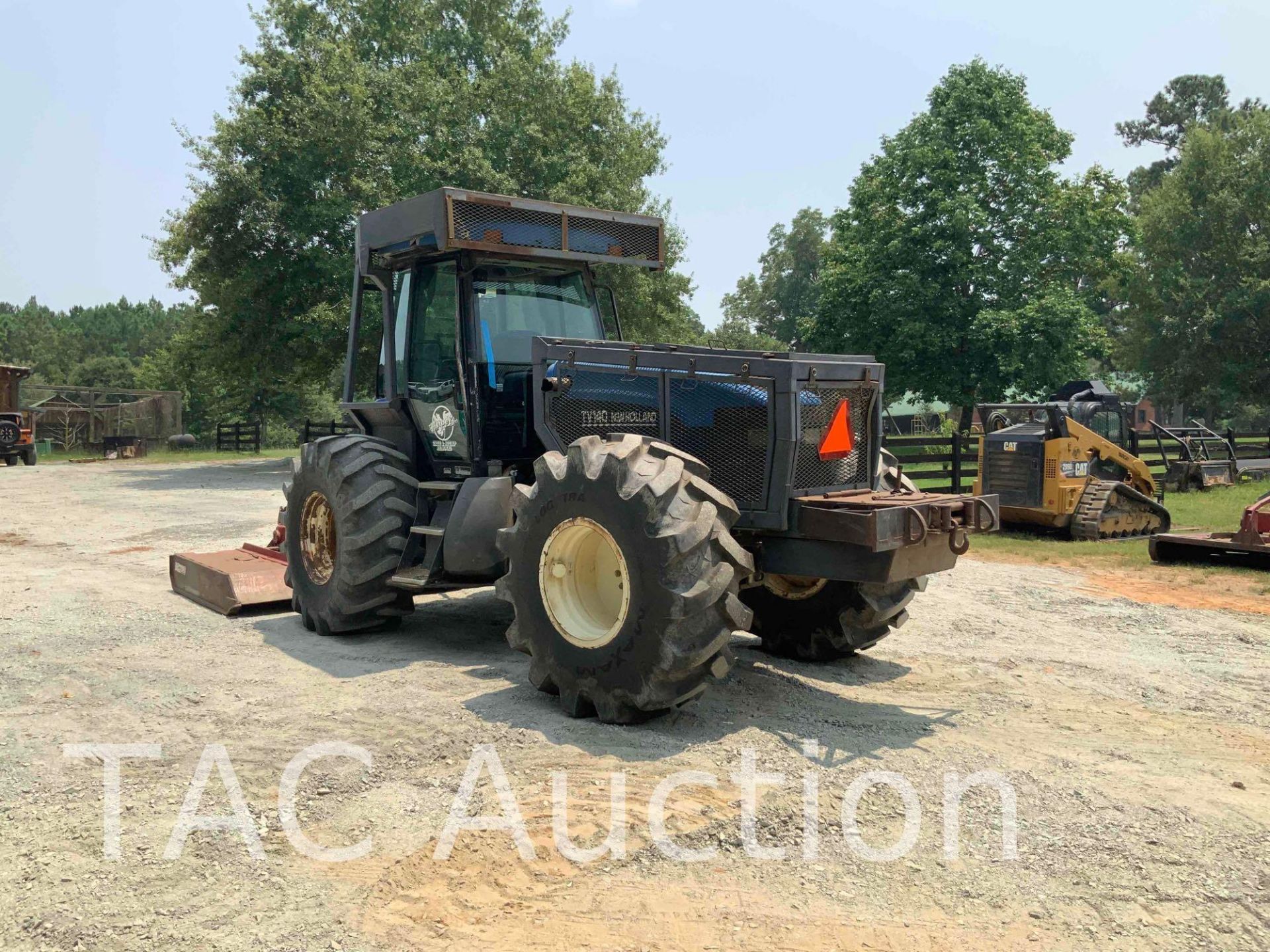 2002 New Holland TV140 4X4 Tractor W/ 10ft Brown Rotary Mower - Image 7 of 40