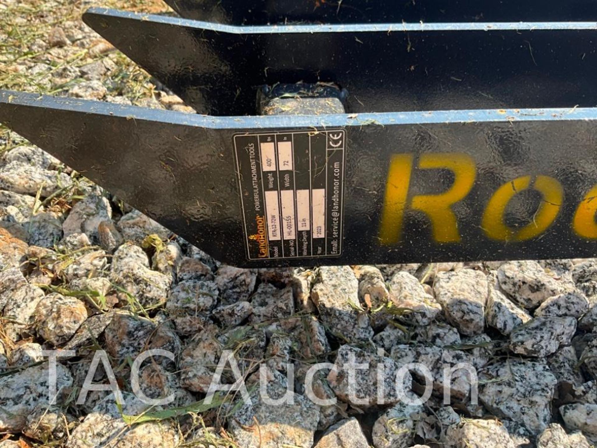 New 2023 LandHonor 72in Root Rake Skid Steer Attachment - Image 6 of 6