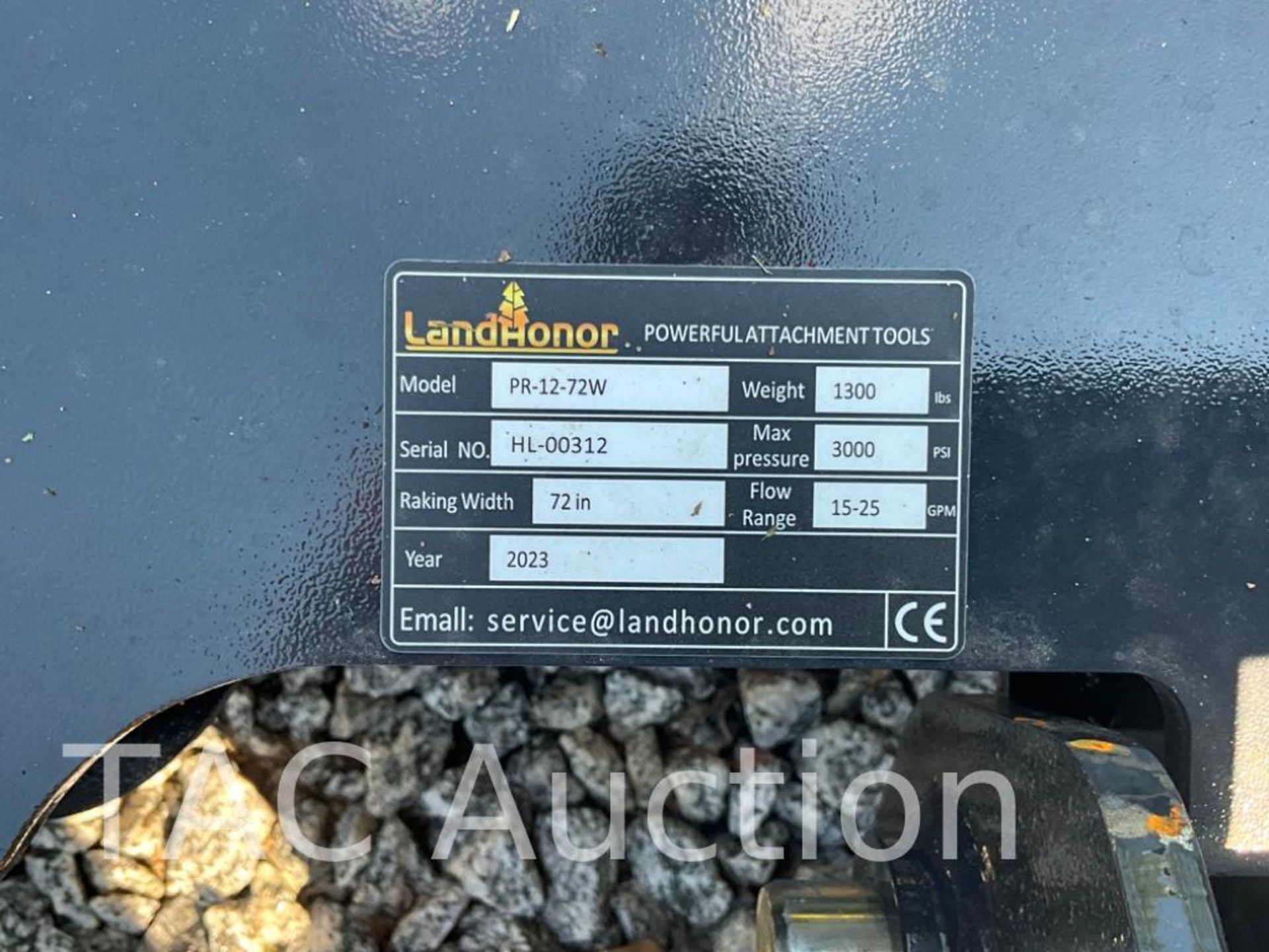 New 2023 LANDHONOR 72in Power Rake Skid Steer Attachment - Image 7 of 7