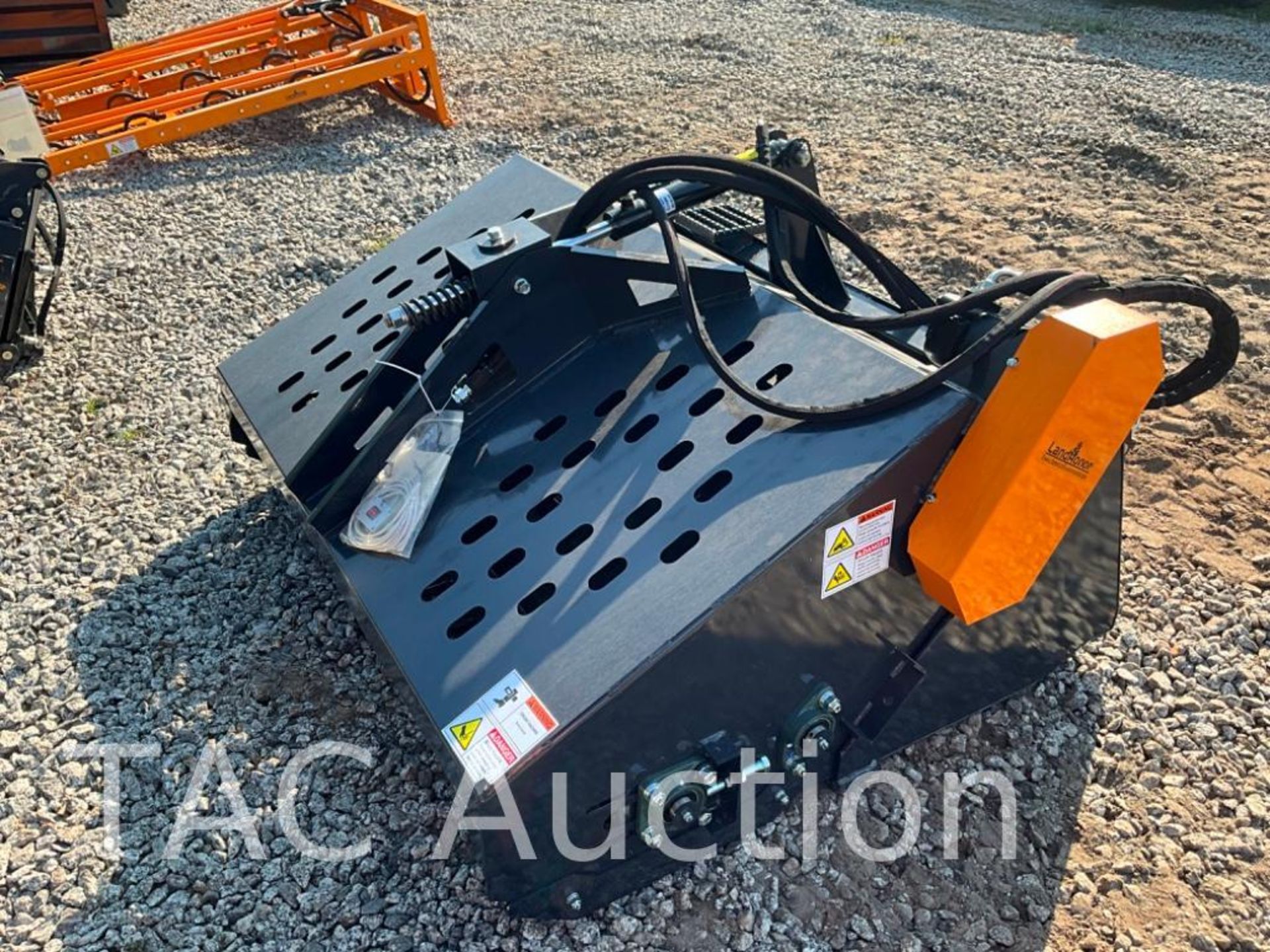 New 2023 LANDHONOR 72in Power Rake Skid Steer Attachment - Image 2 of 7