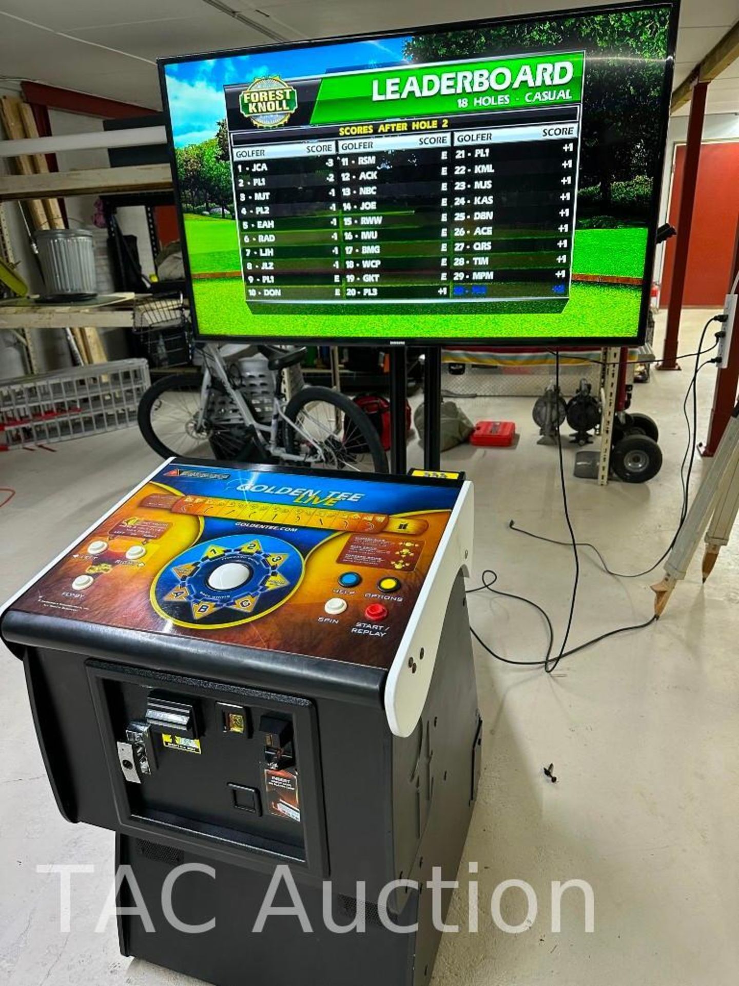 2021 Golden Tee Live Arcade Game W/ 55in TV