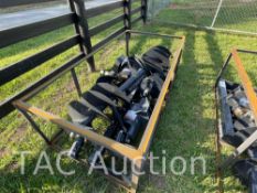 New 2023 Wolverine Skid Steer Auger Drive and (4) Bit Attachments