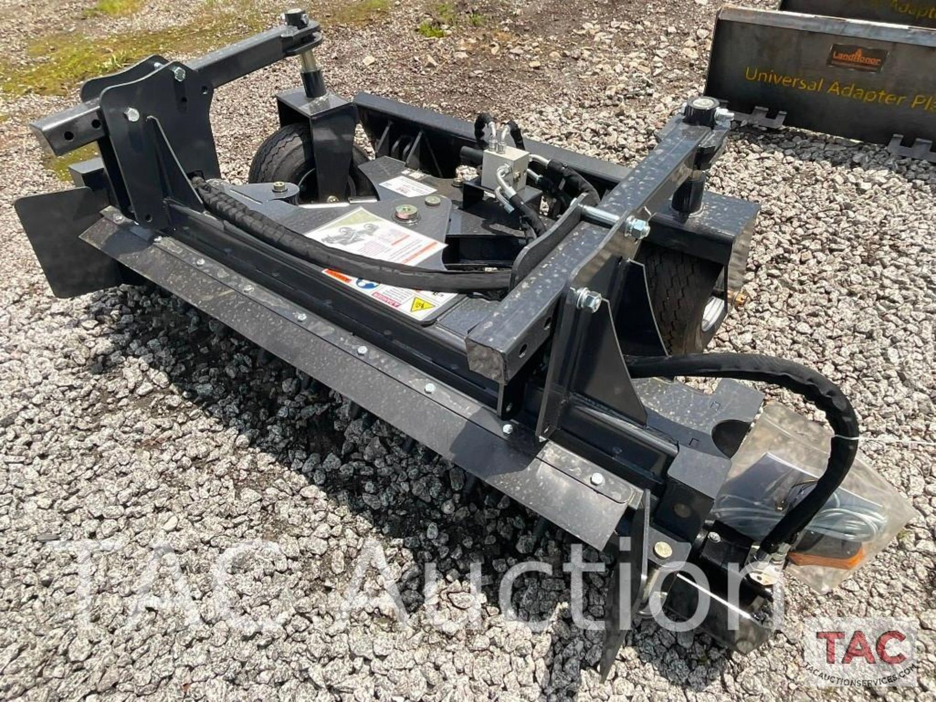 New 2023 72in Skid Steer Power Rake Attachment W/ In Cab Controller ...