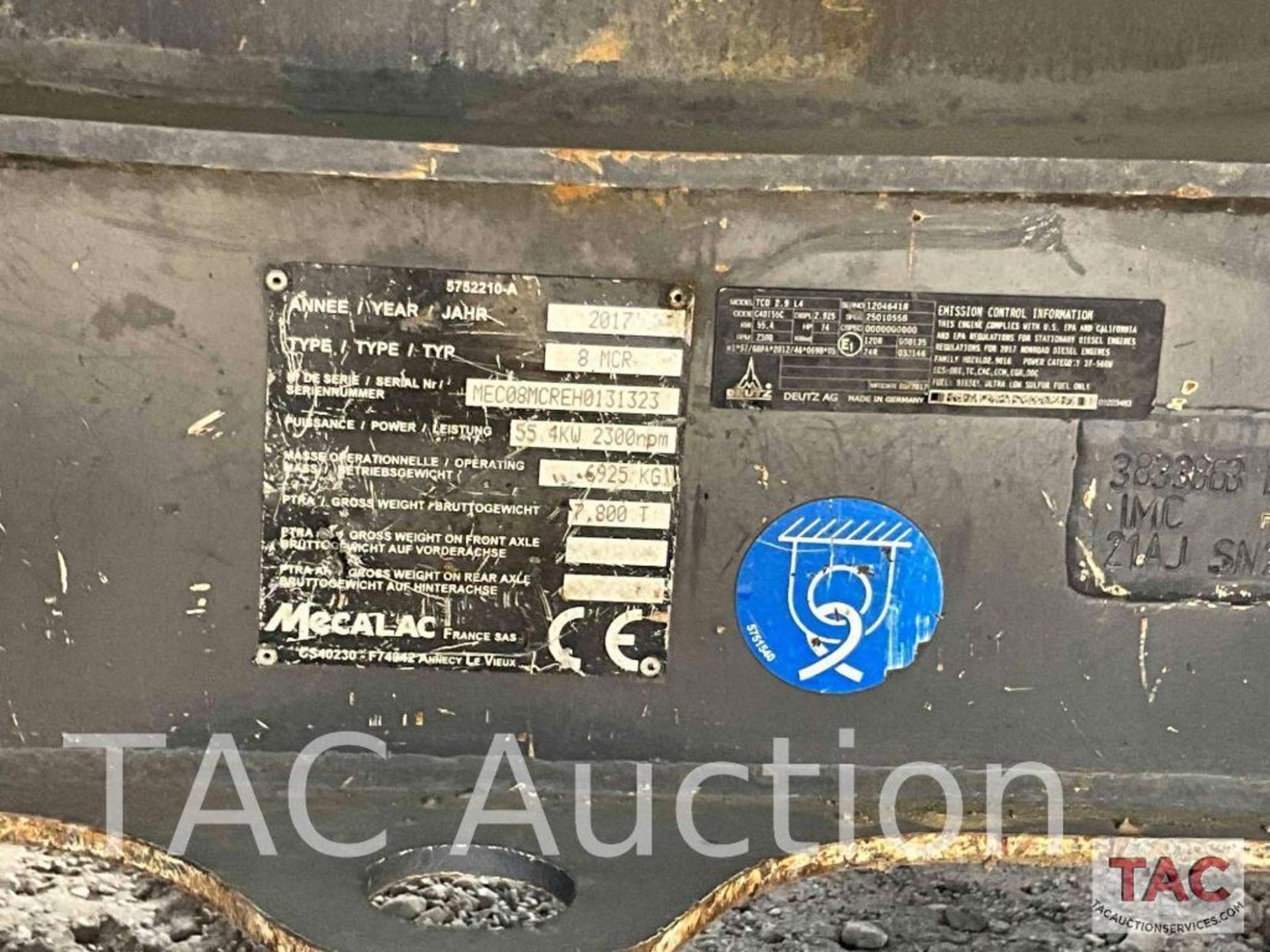 2017 Mecalac 8MCR Mini Excavator W/4 Attachments - Image 39 of 39