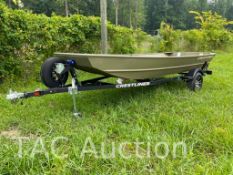 New 2023 Crestliner CR1648M 16ft Jon Boat W/ Trailer