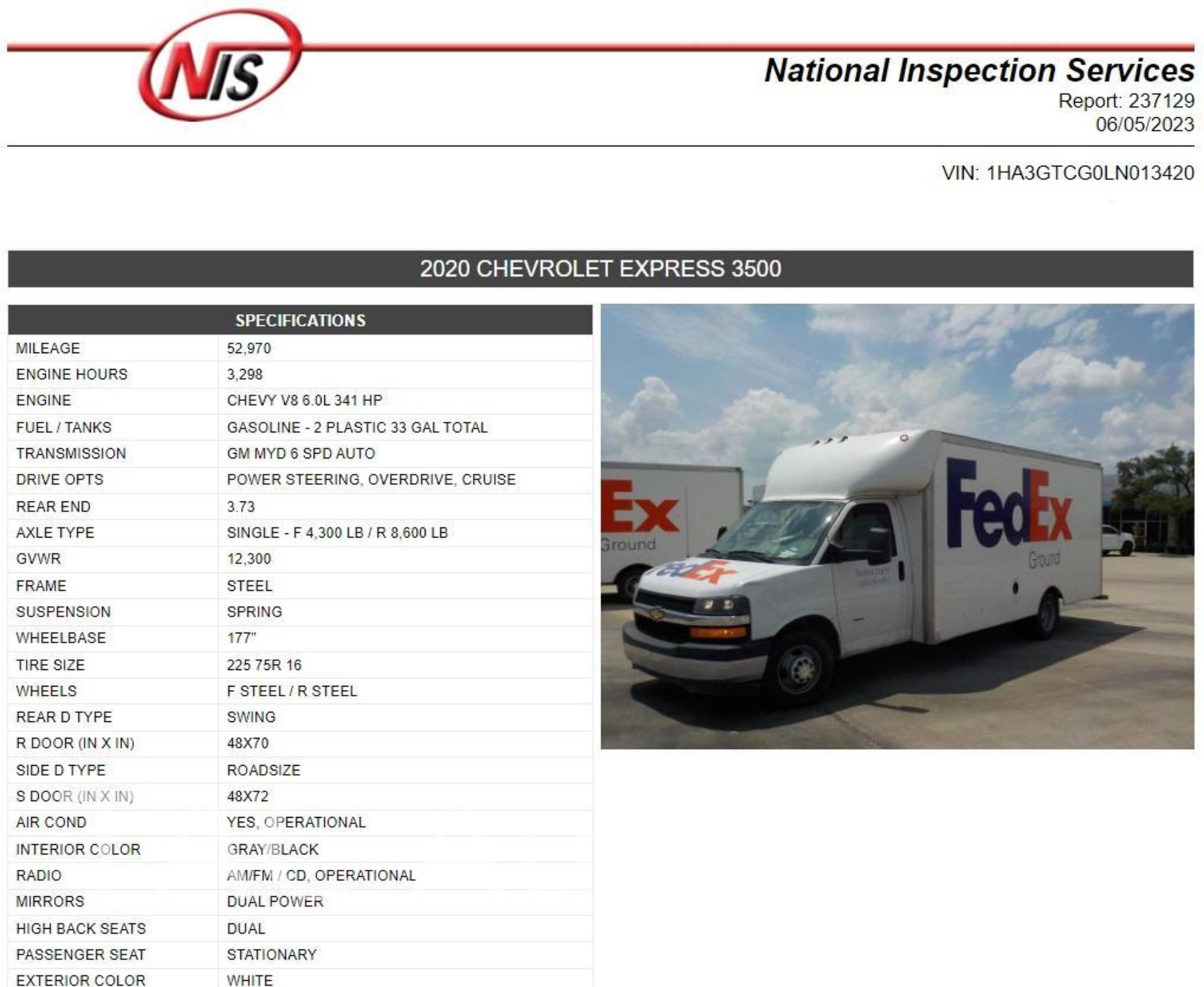2020 Chevrolet Express 3500 16ft Box Truck - Image 87 of 94