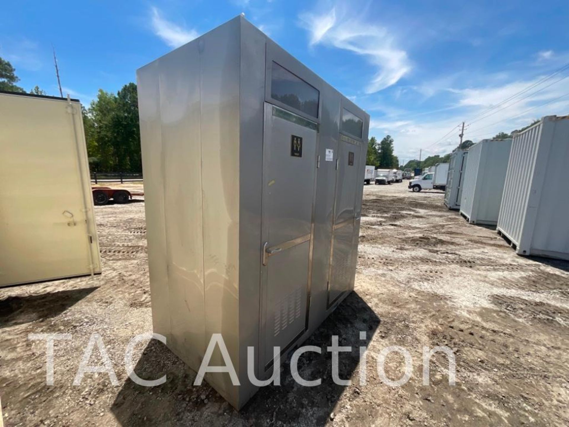 New Double Stall Unisex Porta Potty W/ Sink - Image 6 of 11