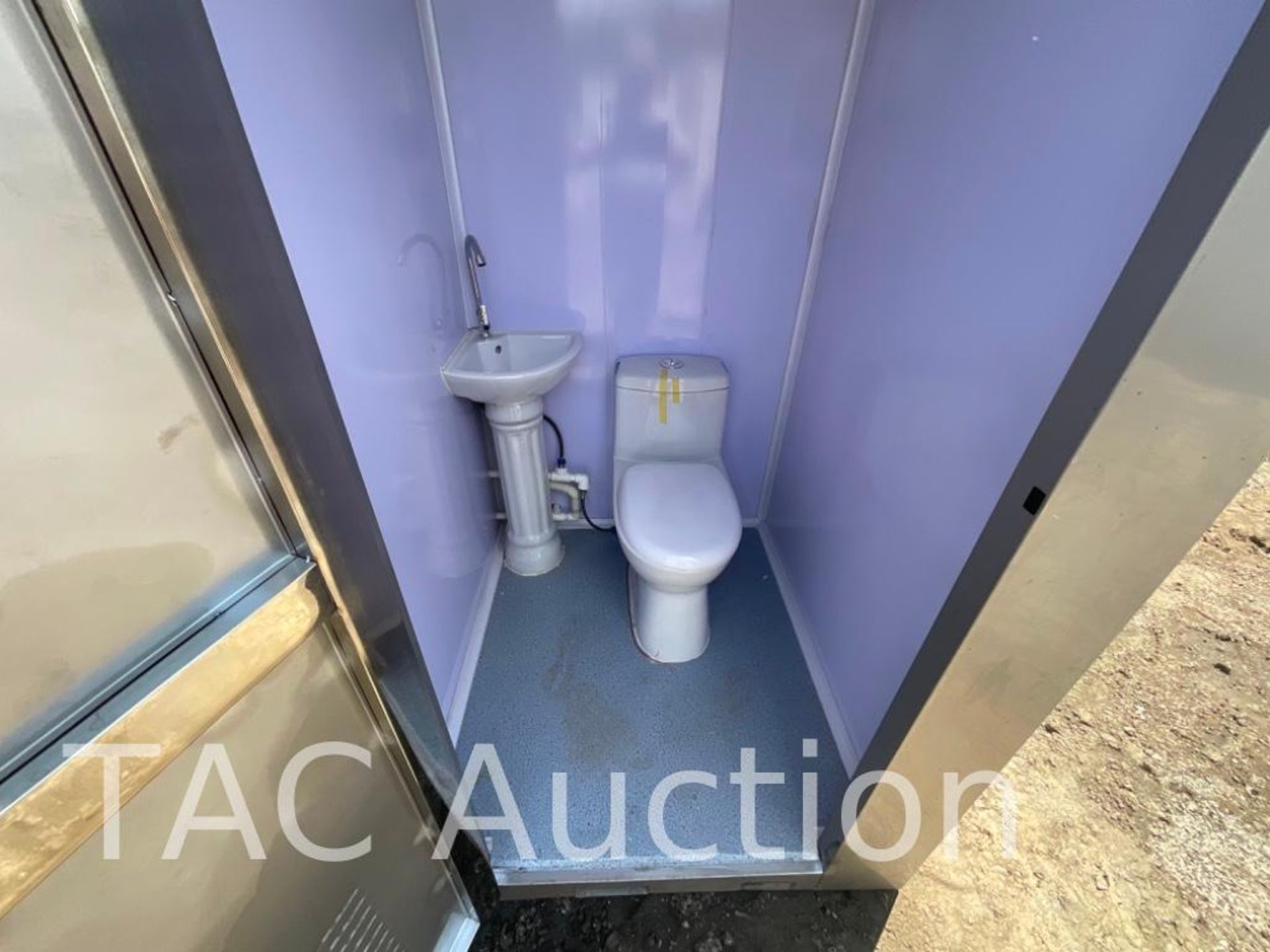New Double Stall Unisex Porta Potty W/ Sink - Image 9 of 11