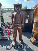 6ft Wooden Cowboy Statue