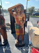6ft Wooden Indian Statue