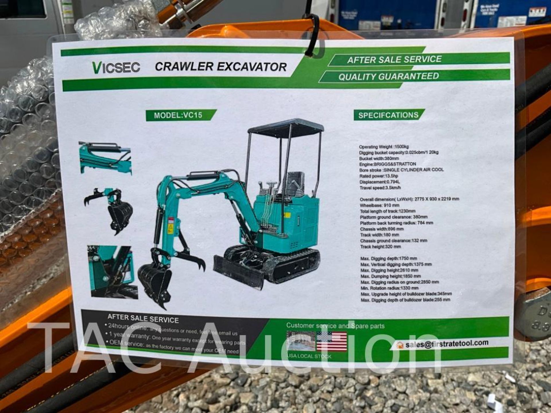 New 2023 VICSEC Crawler Mini Excavator - Image 21 of 22