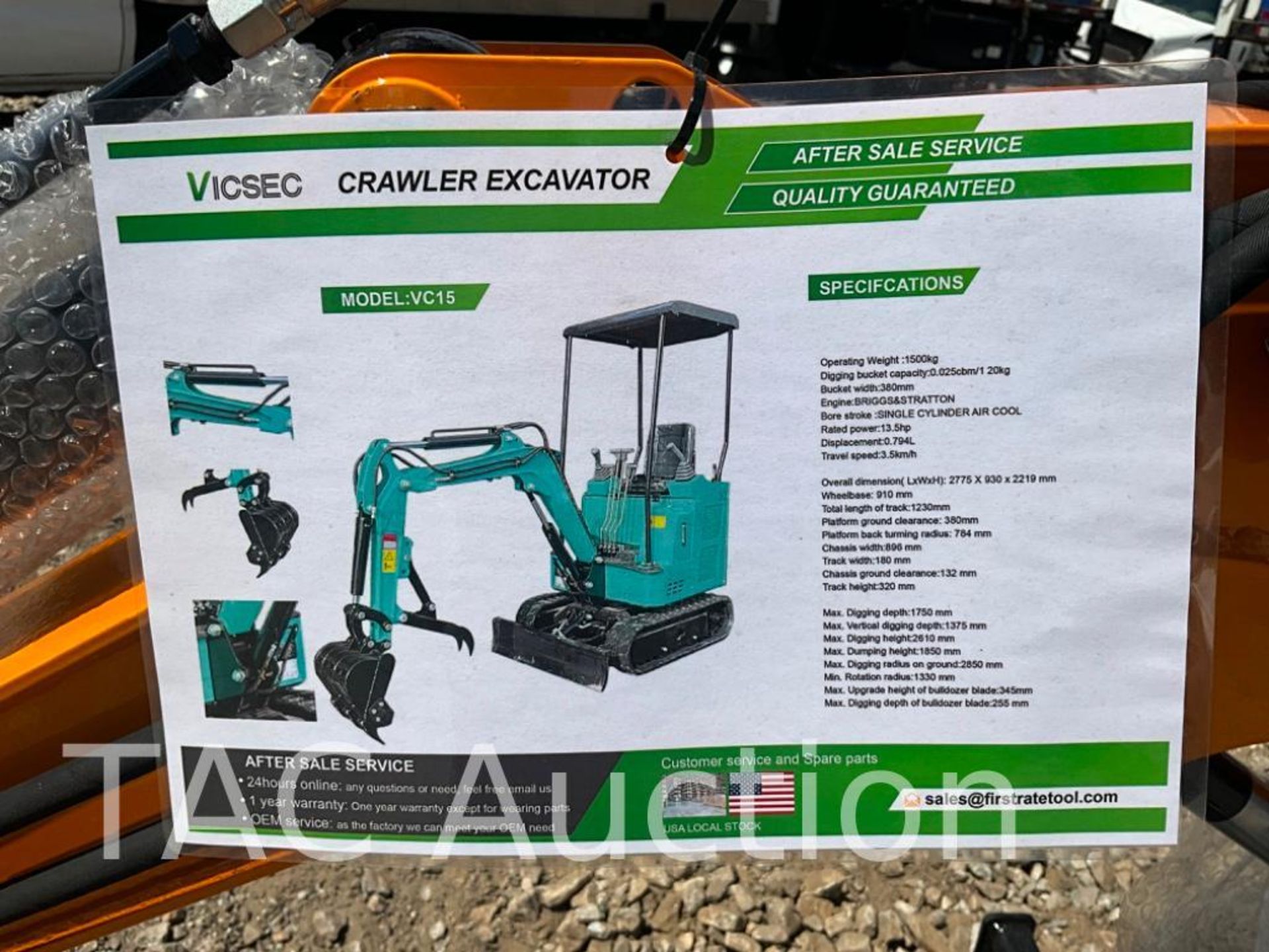 New 2023 VICSEC Crawler Mini Excavator - Image 18 of 18