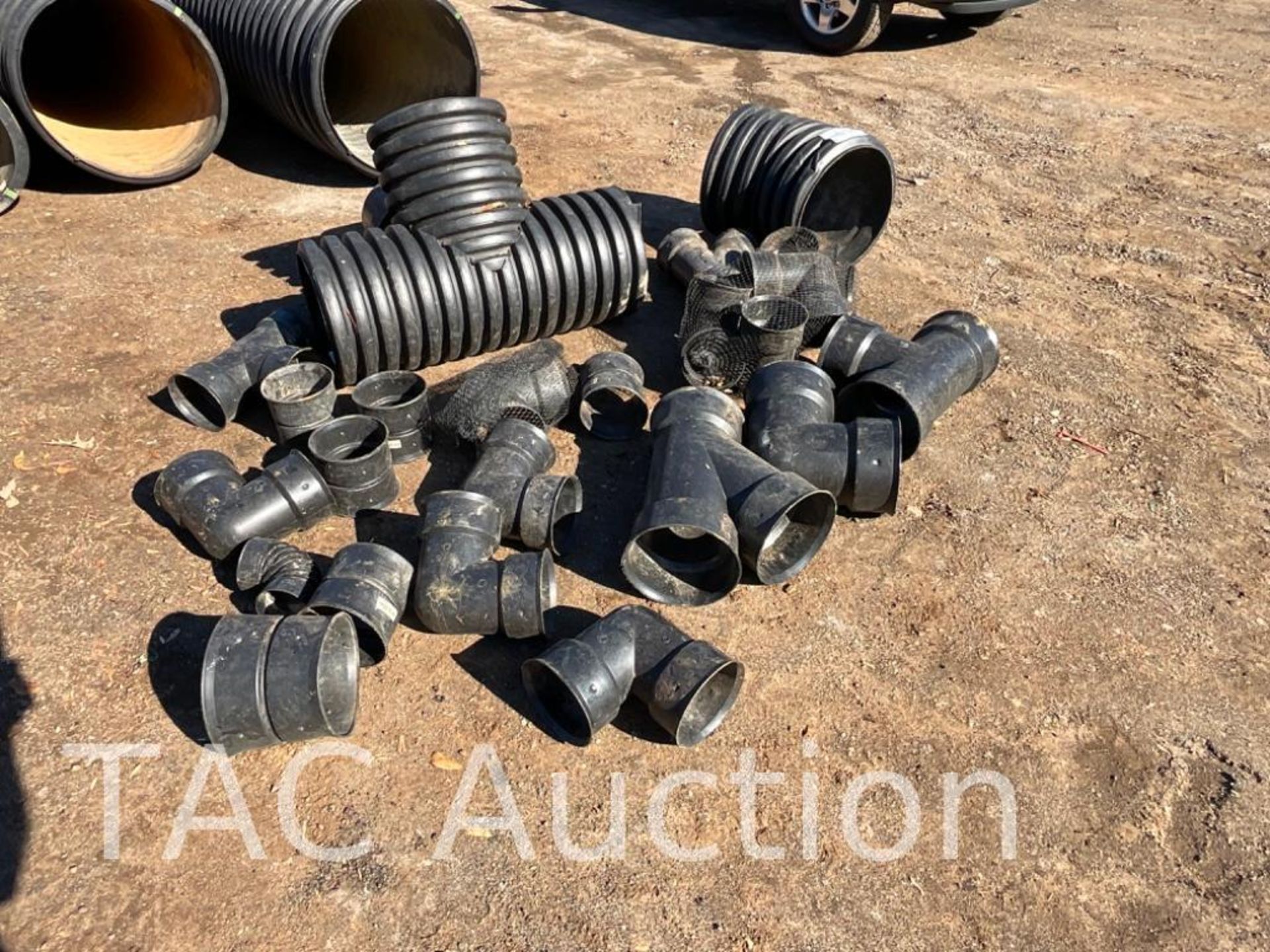 Assorted Sizes of Corrugated Plastic Fittings