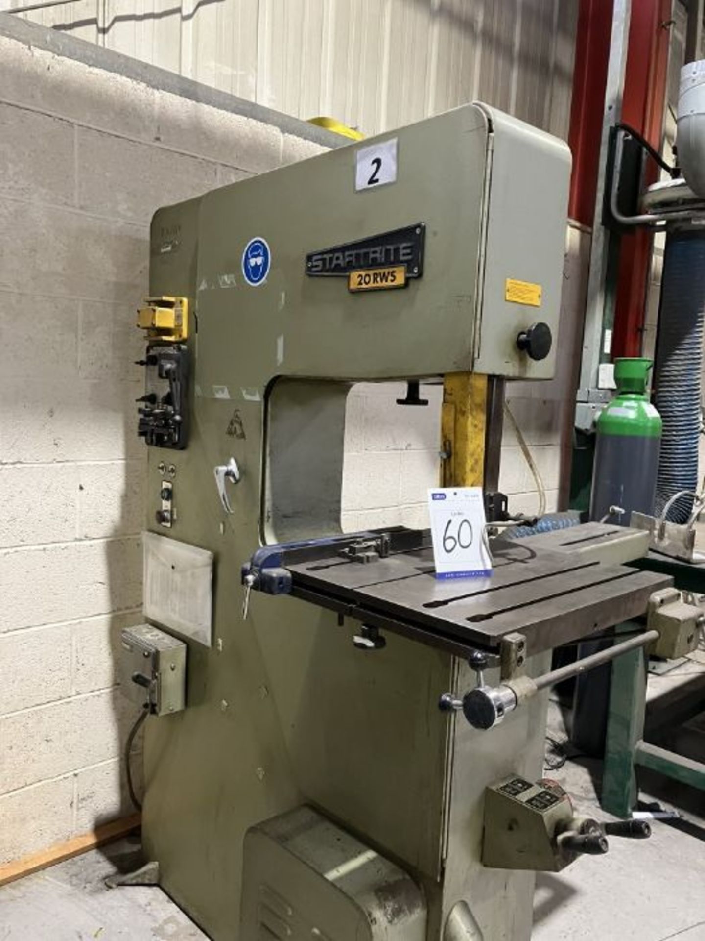 Startrite model 20 RWS vertical bandsaw - Image 2 of 5