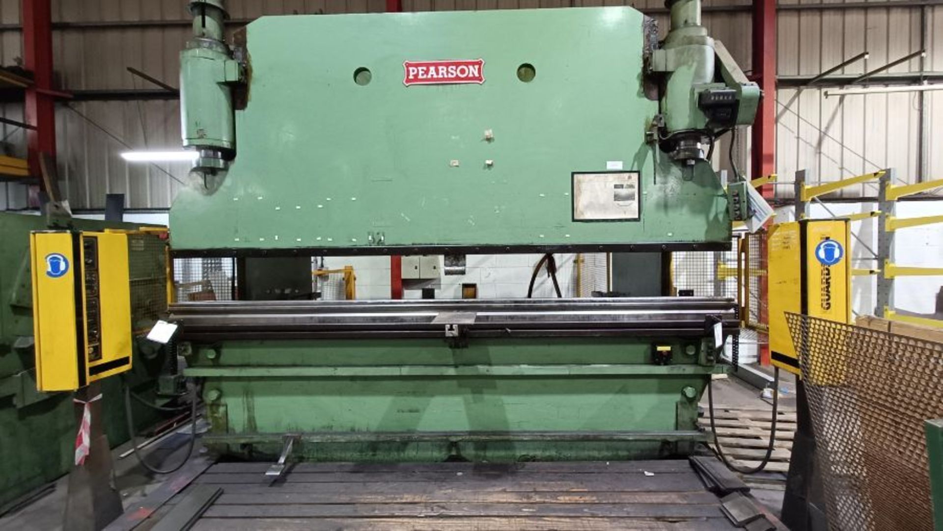 Pearson 200 ton x 12'3" capacity hydraulic downstroking press brake