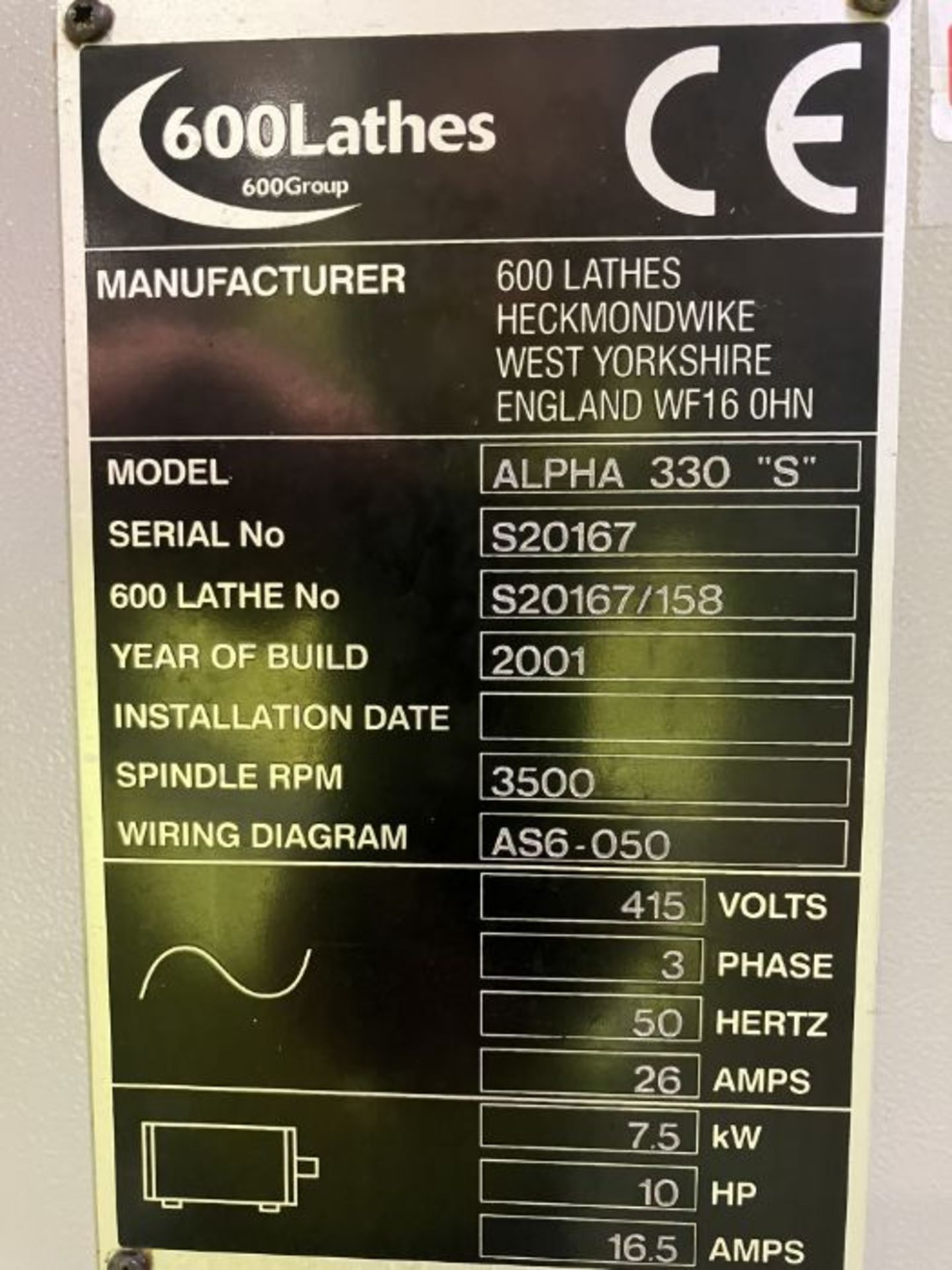 Harrison Alpha 330S CNC lathe (2001) - Image 4 of 8