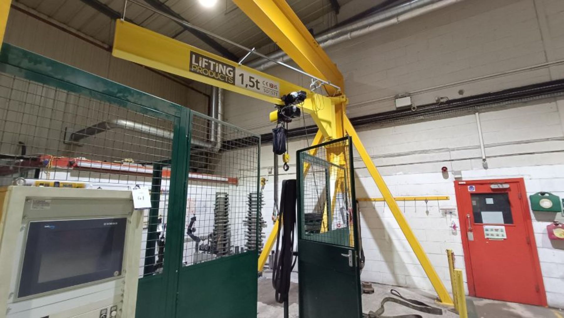 Granada twin girder overhead travelling crane, freestanding gantry, 2 - 5,000kg hoists - Image 3 of 6