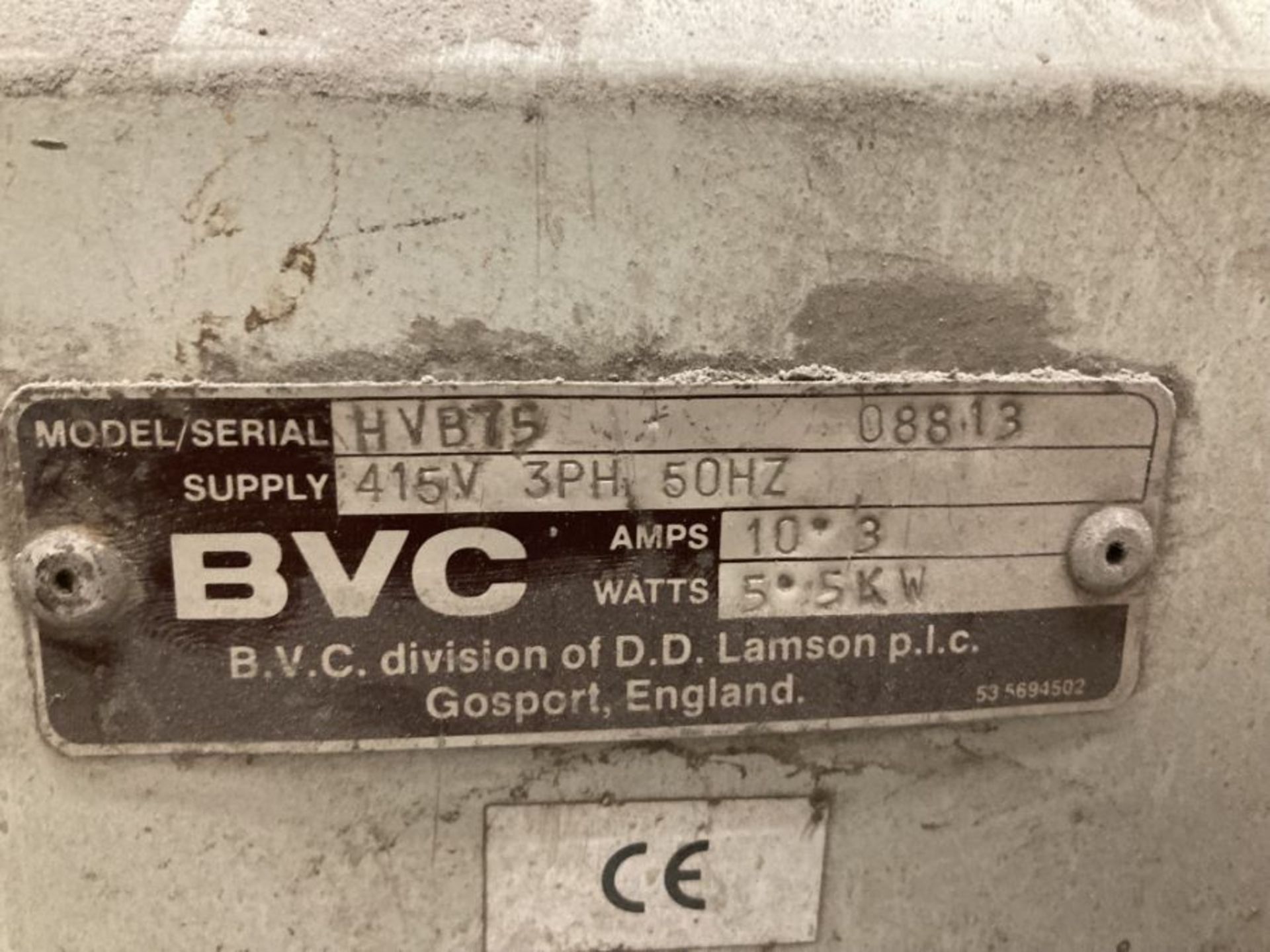 BVC HVB75 5.5kw vacuum - Image 2 of 4