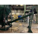 Inclined screw conveyor with hopper