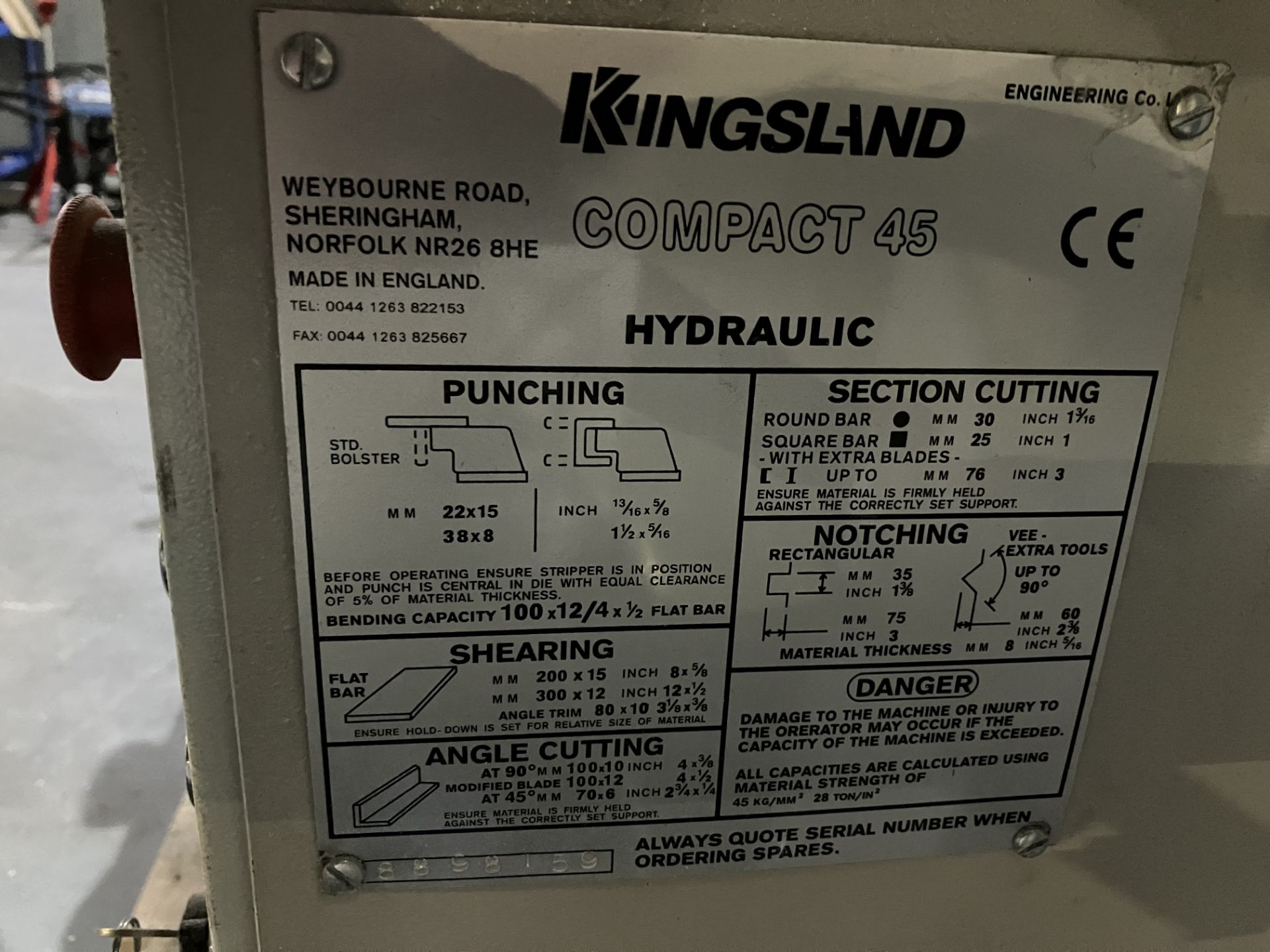 Kingsland Compact 45 Steelworker - Image 2 of 6