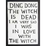 David Shrigley (British 1968-), 'DING DONG The Witch Is Dead...', 2022