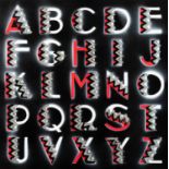 Ben Eine (British 1970-), 'Alphabet (Art Deco)', 2007