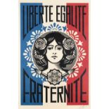 Shepard Fairey (American 1970-), 'Liberte, Egalite, Fraternite', 2022