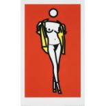 Julian Opie (British 1958-), 'Woman Taking Off Man's Shirt. 5', 2003