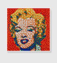 Invader (French 1969-), 'Rubik Shot Red Marilyn', 2023