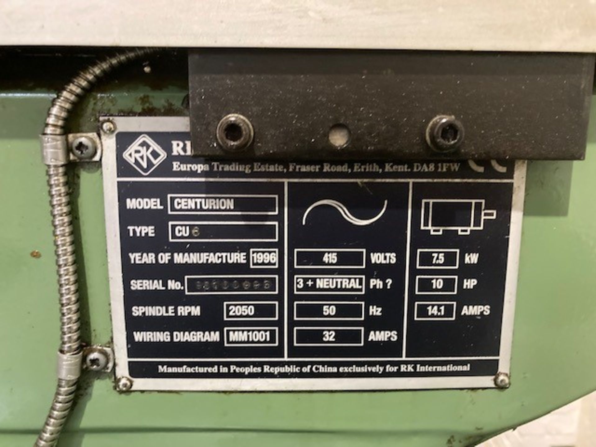 Europa Centurion Model CU6 Ram Type Milling Machine - Image 12 of 13