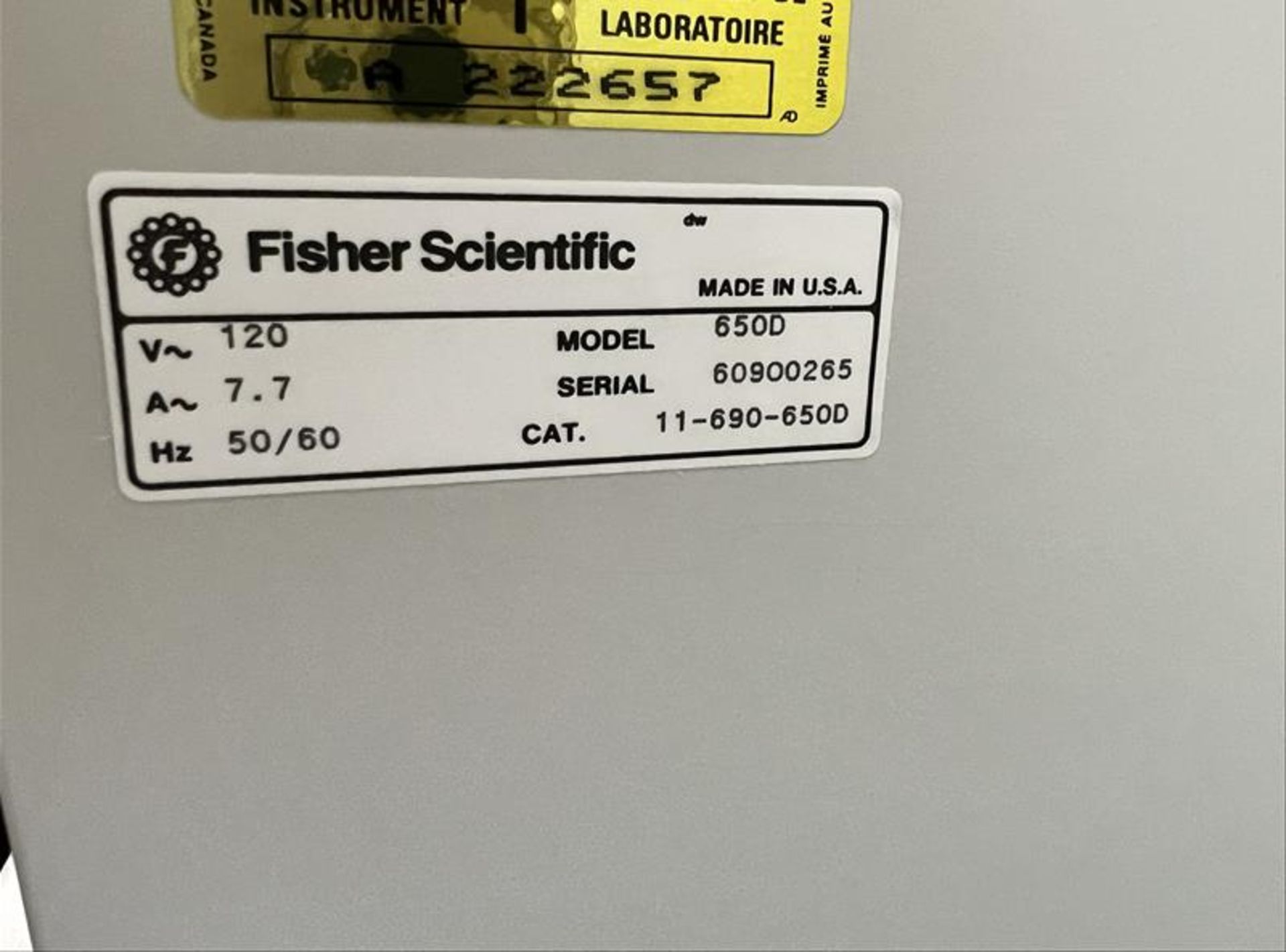 Fisher Scientific Isotemp Incubator mod. 650D S/N 60900265 - Image 2 of 2