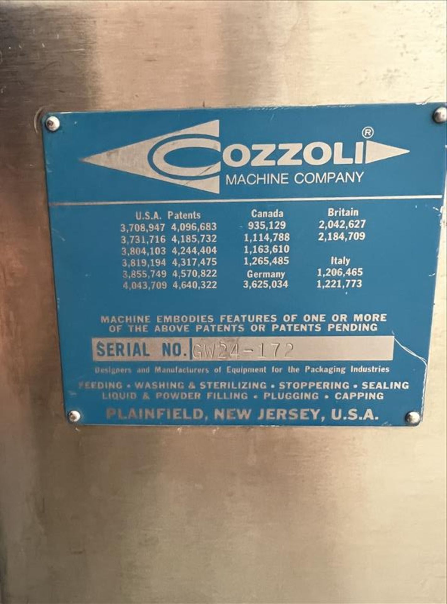 Cozzoli Vial and Ampule Washer mod. GW24 S/N GW24-172 - Image 3 of 3