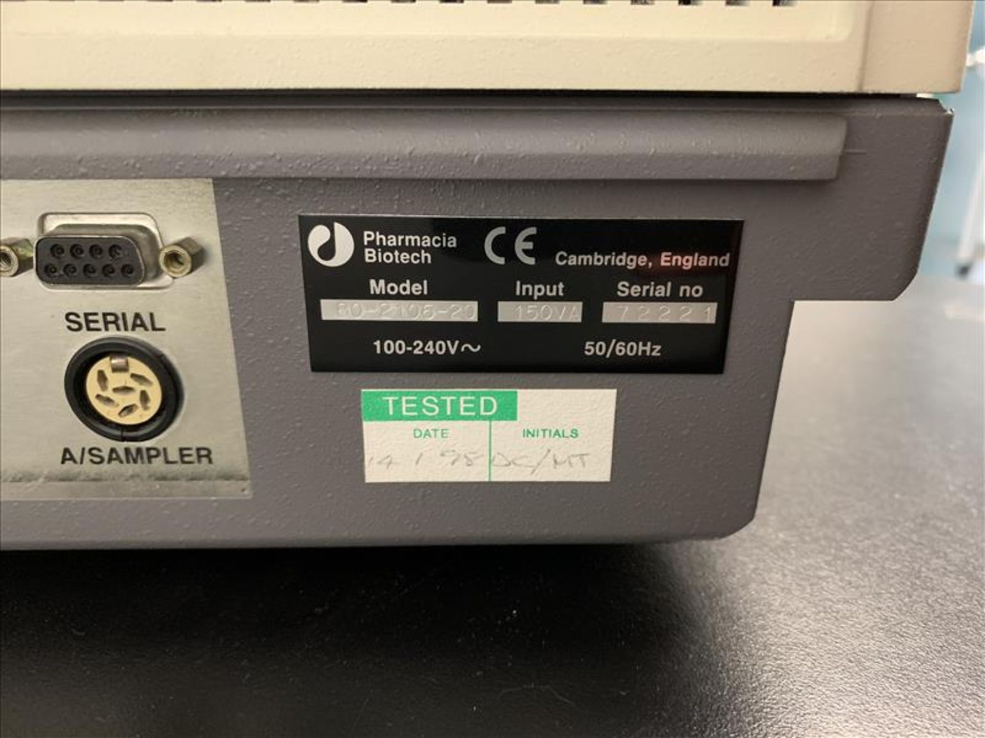 Pharmacia Biotech Ultrospec 3000 UV/Visible Spectrophotometer mod. 80-2106-20 S/N 72221 - Image 2 of 2