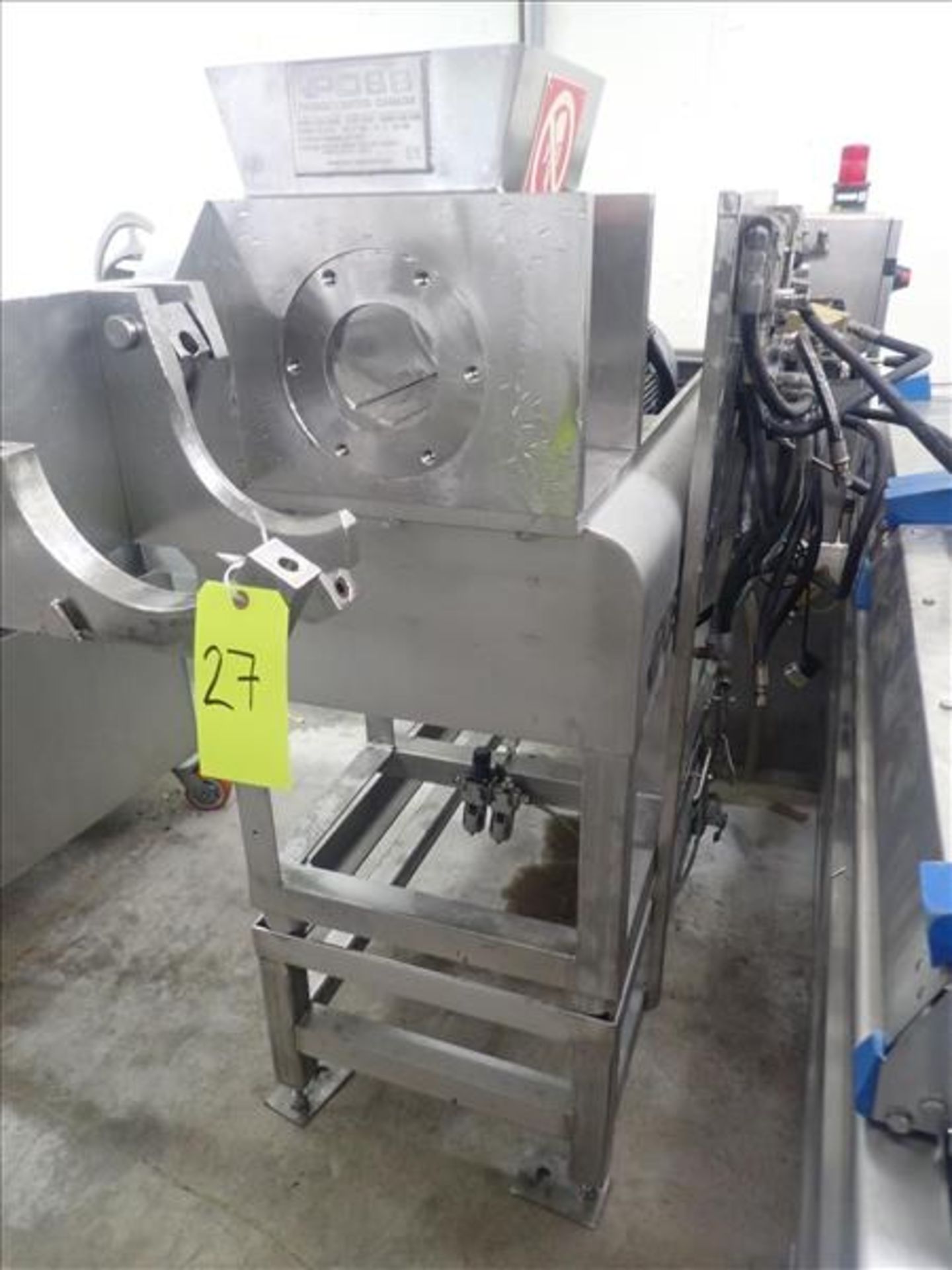 Poss meat grinder/seperator, mod. PDE 1500E, ser. no. 1485, 25 hp, stainless steel, c/w spare - Image 2 of 12