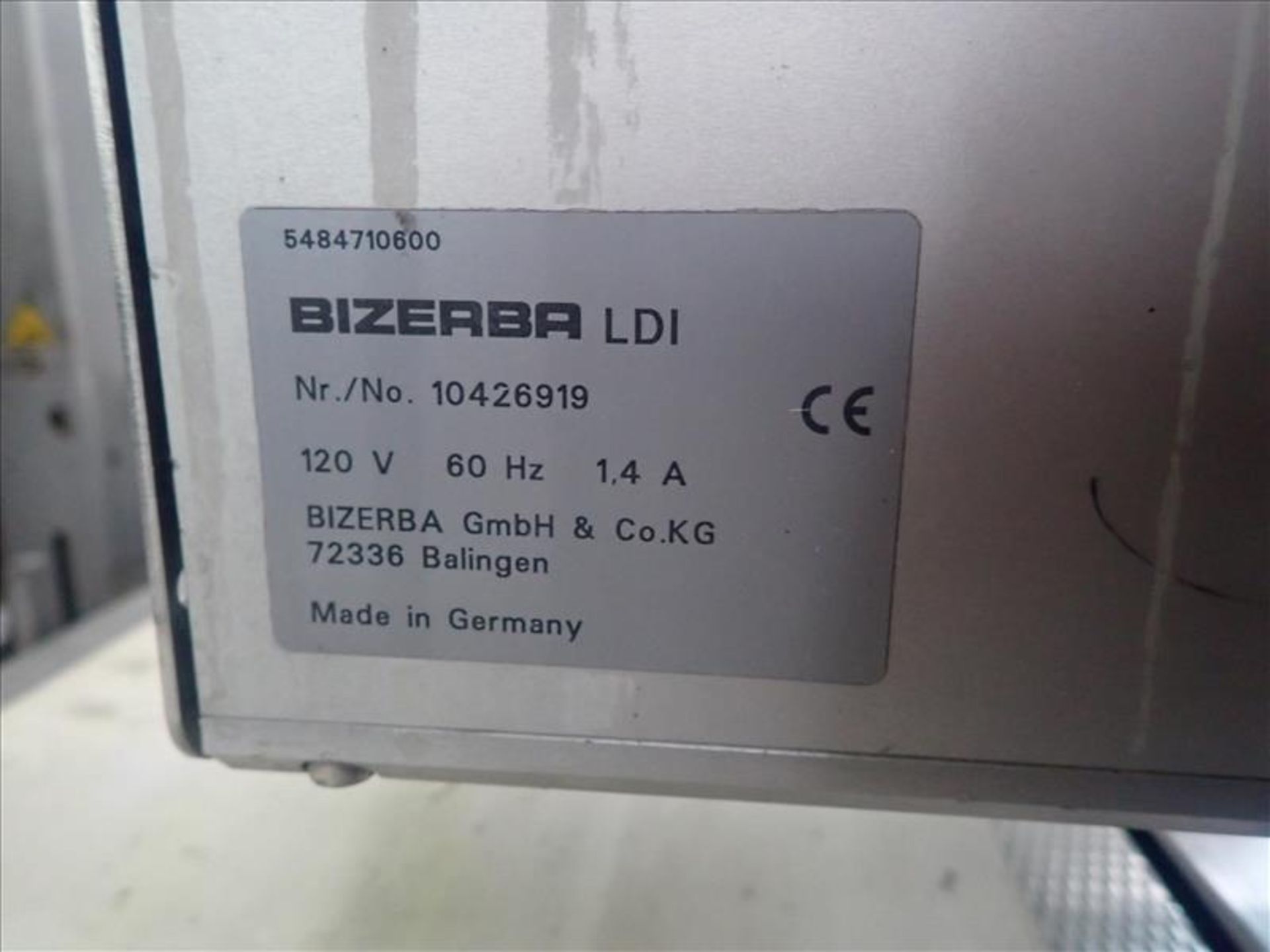 Bizerba automatic weighing labeler, mod. GLM, ser. no. 10466697, w/ (2) top/bottom label - Image 12 of 14