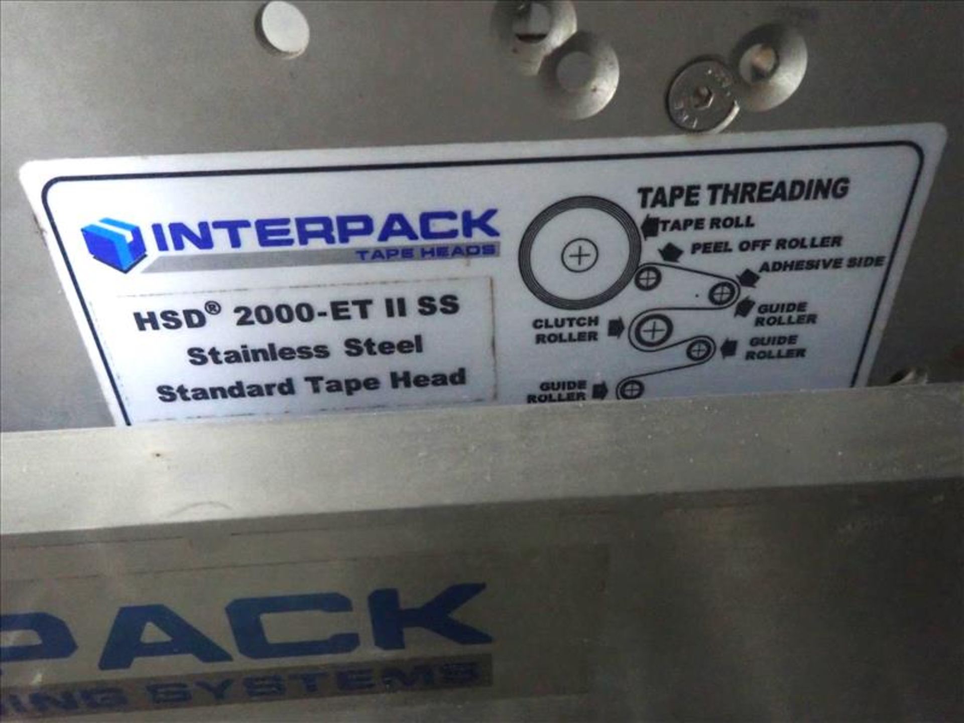 Interpack case sealer, mod. USC2020-SB-SS, ser. no. TM60913001, w/ HSD2000-ET II SS top tape-head, - Image 6 of 6