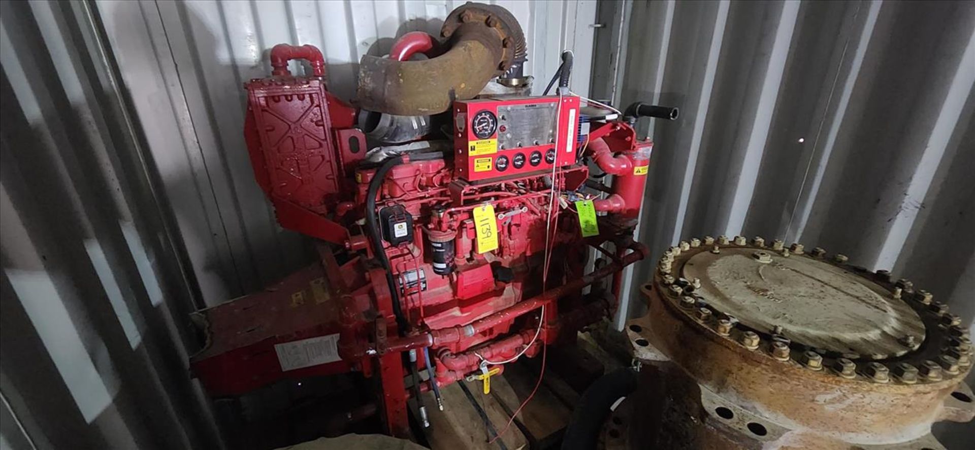 Clarke/JohnDeere fire pump diesel engine, mod. 6081HF001, ser. No. RG081H177016, 8.1 L, 1675F (Asset