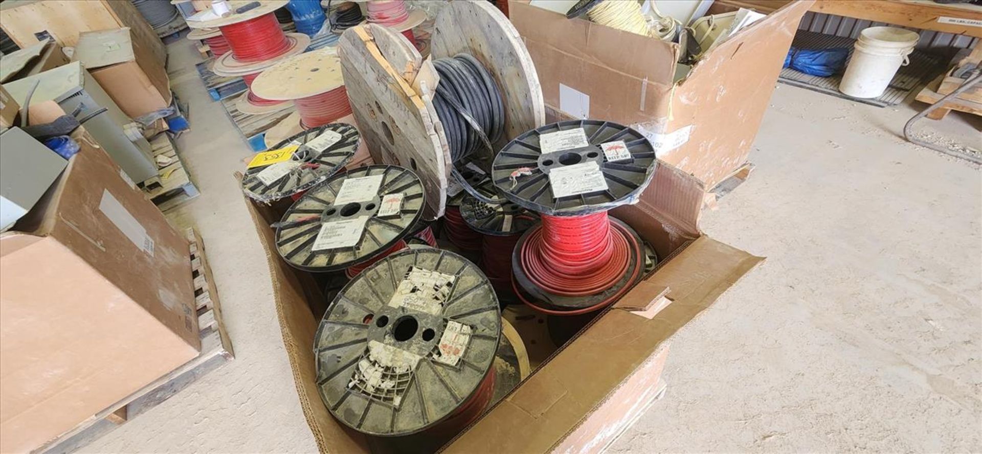 partial reels of electrical cable, misc. (Subject to confirmation. The winner will be determined