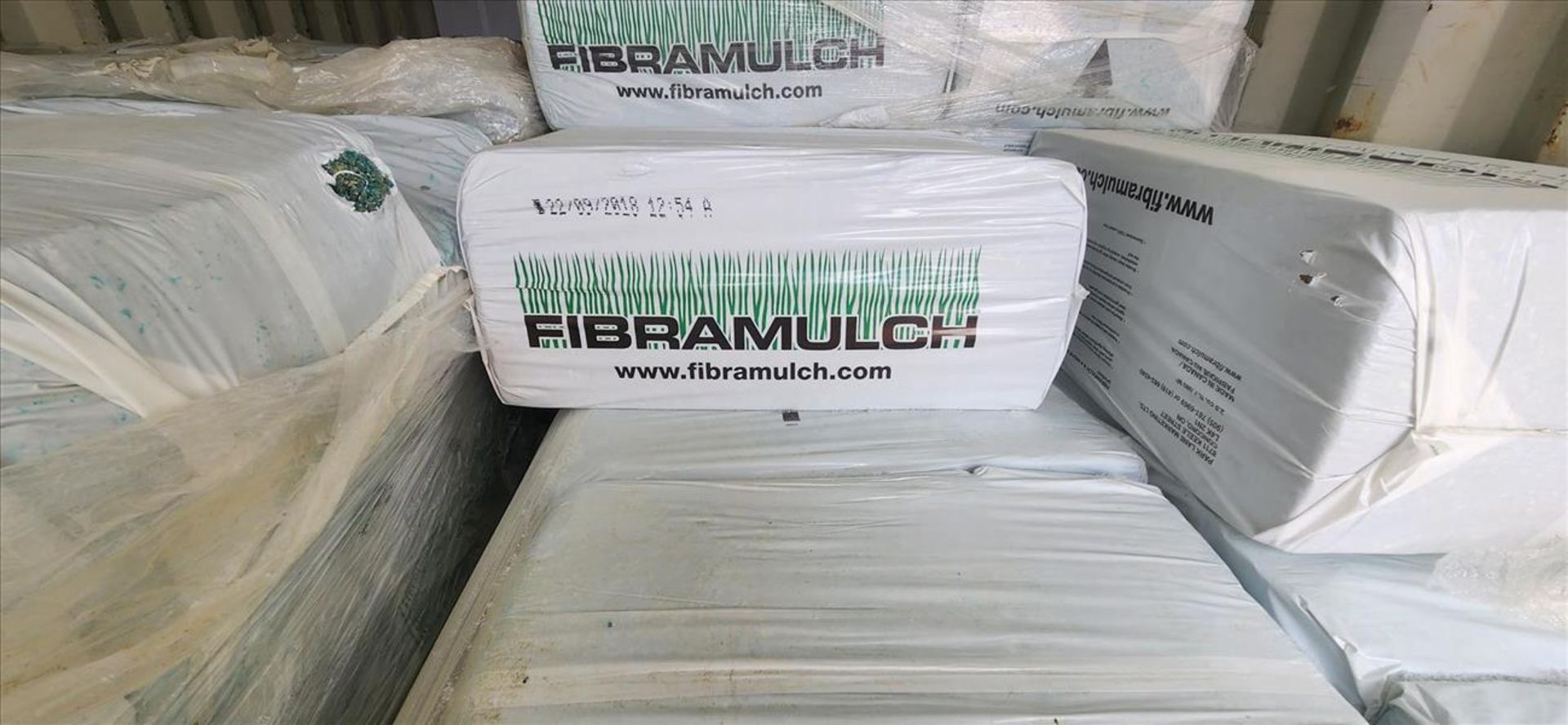 sea container, 40 ft. c/w contents: Fibramulch hydraulic seeding mulch (Asset Location: Hallnor