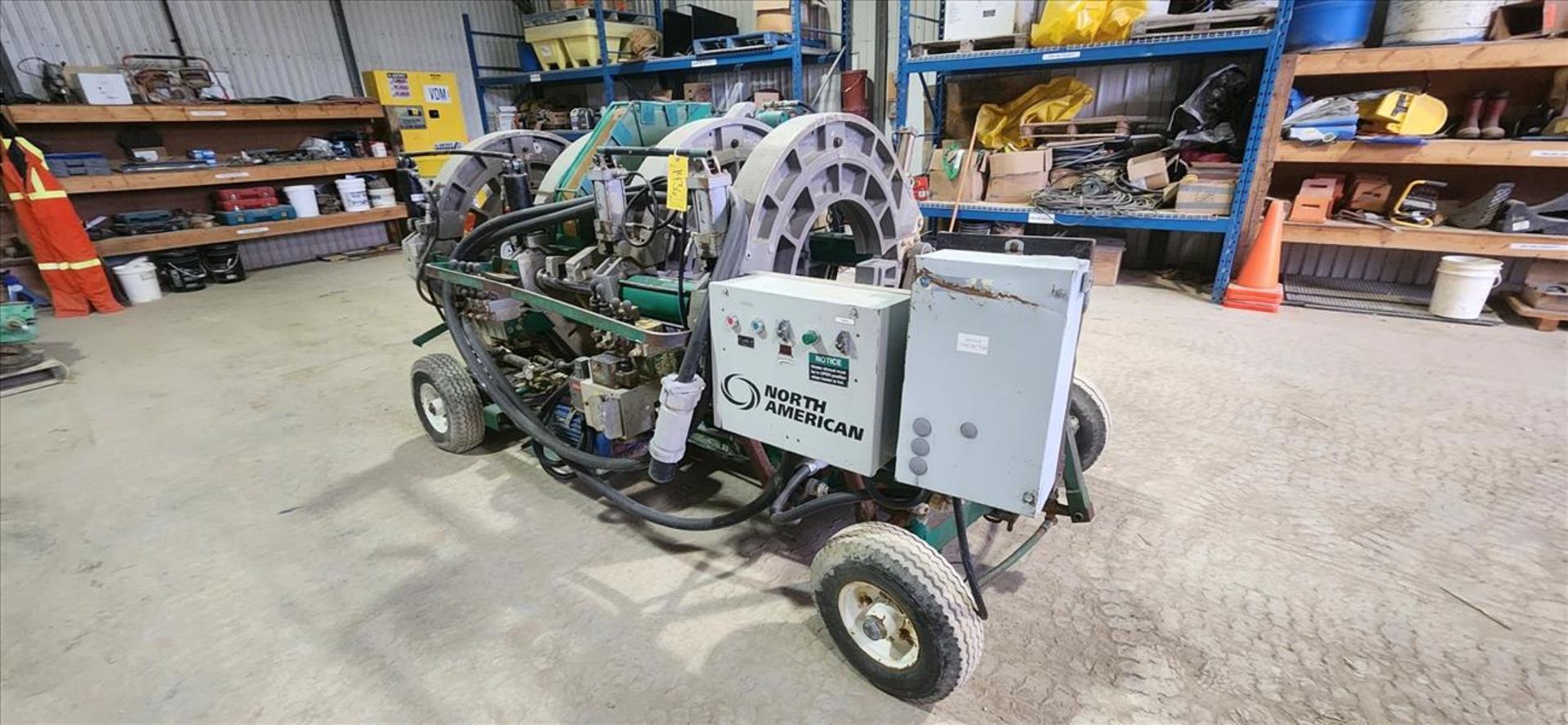 McElroy MegaMC poly fusion pipe welder, mod. 3800711, ser. no. 0044970-1, towable (Asset Location: