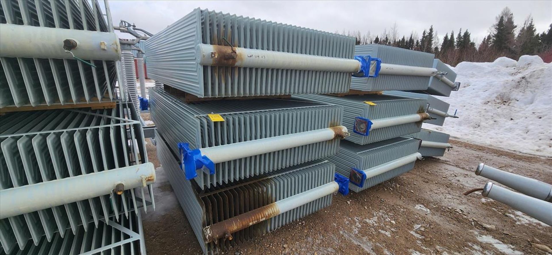 (3) ATP radiators, approx. 20 in. x 101 in. x 57 in. height (Asset Location: Hallnor Yard) {Day